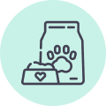 Pet food bag icon